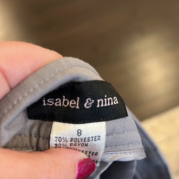 Isabel & Nina Wide Leg Dress Pants Grey Size 8 - Picture 6 of 6